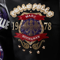 World Famous Pelle Jacket | Black/White/Purple/Gold