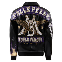 World Famous Pelle Jacket | Black/White/Purple/Gold