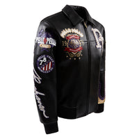 World Famous Pelle Jacket | Black/White/Purple/Gold