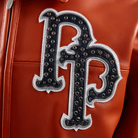 World Famous Pelle Jacket | Orange/Navy/White/Silver