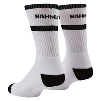 Nahmias Striped Sock | White