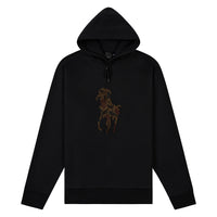Camo Big Pony Double-Knit Hoodie | Black/Camo