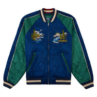 Takihyo Satin Jacket | Canyon Blue/Bush Green