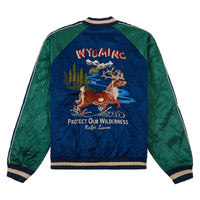 Takihyo Satin Jacket | Canyon Blue/Bush Green