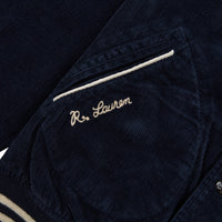 Corduroy Letter Jacket | Aviator Navy