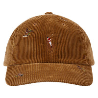 Embroidered Corduroy Hat | Golden Brown/Duck