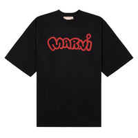 Spray Logo Tee | Black/Red
