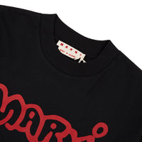 Spray Logo Tee | Black/Red