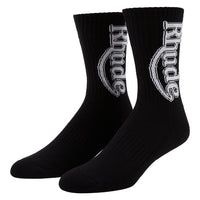 Vertical Race Track Sock | White