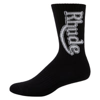 Vertical Race Track Sock | White