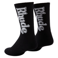 Vertical Race Track Sock | White