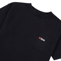 Moonlight Wolf Pocket Tee | Black/White/Red