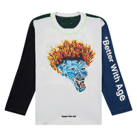 Disco Reversible L/S Tee | White