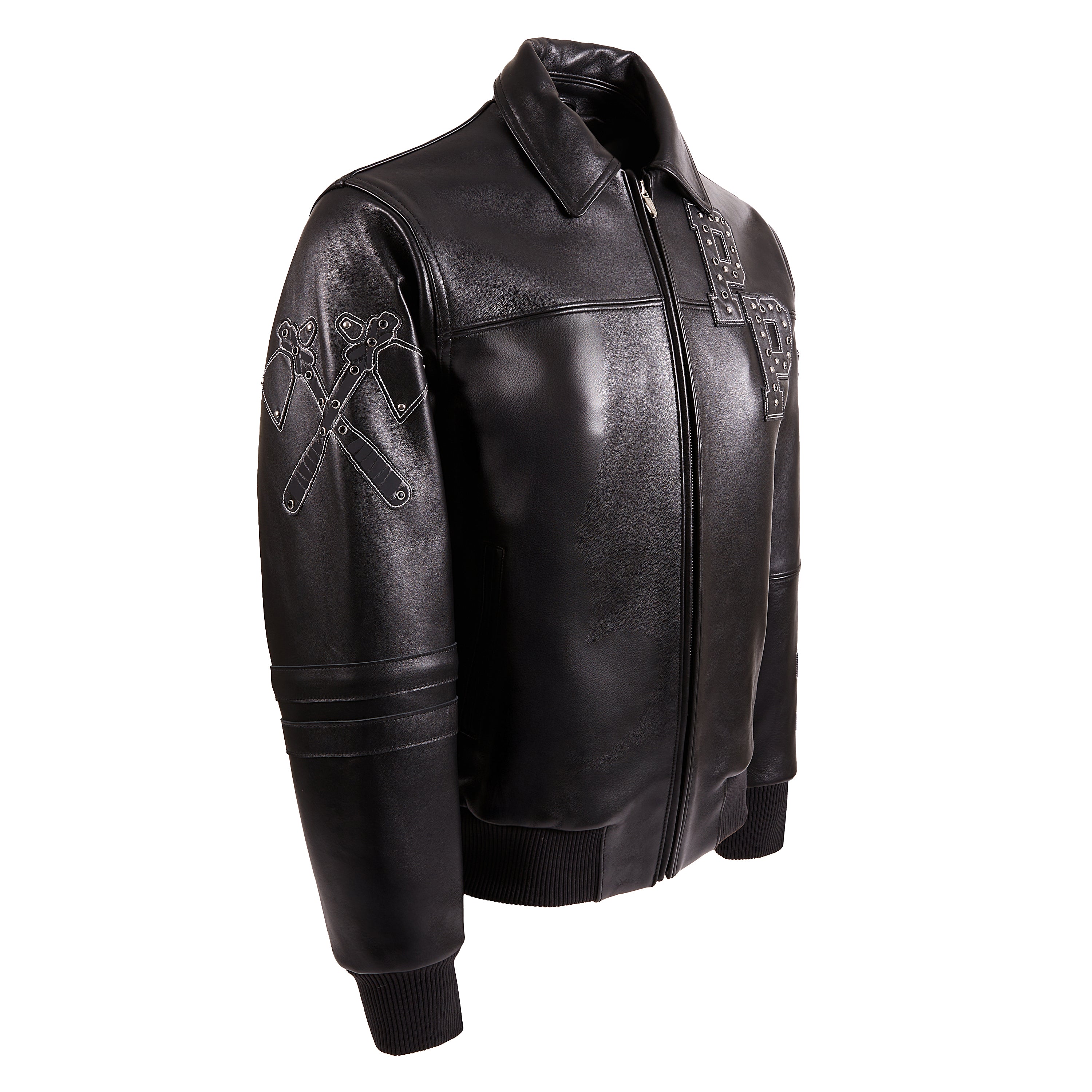 正規品】pelle pelle【46】leather jacket黒black AUTHENTIC Pelle Pelle Men's LEATHER Jacket BLACK 46TH ANNIVERSARY