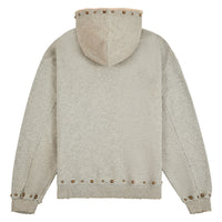 Studded Logo Hoodie | Vintage Grey