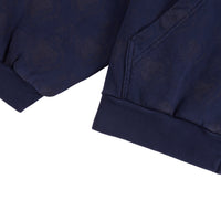 Monogram Zip Hoodie | Navy