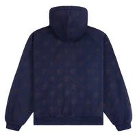 Monogram Zip Hoodie | Navy
