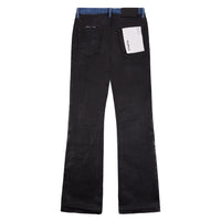 Coated Indigo Flared Denim