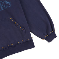 Studded Logo Hoodie | Navy/Columbia