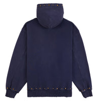Studded Logo Hoodie | Navy/Columbia