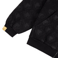 Monogram Zip Hoodie | Black