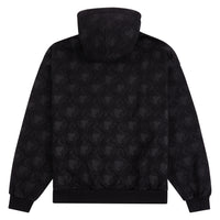 Monogram Zip Hoodie | Black