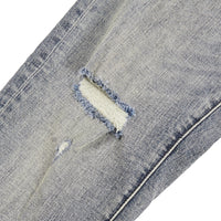 Worn Indigo Reflective Paint Denim