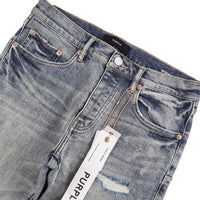 Worn Indigo Reflective Paint Denim