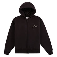 Classique Zip Up Hoodie | Black/White