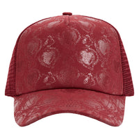 Heart Trucker Hat | Burgundy