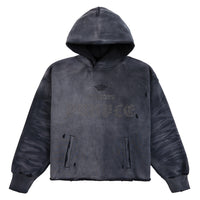 Studded Slab Hoodie | Washed Black