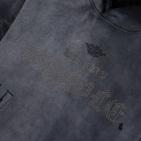 Studded Slab Hoodie | Washed Black