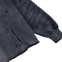 Studded Slab Hoodie | Washed Black