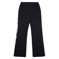 Cracked Puzzle Flared Sweatpant | Black