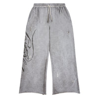 Distressed Script Sweatpant | Grey