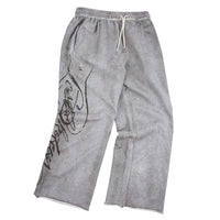 Distressed Script Sweatpant | Grey