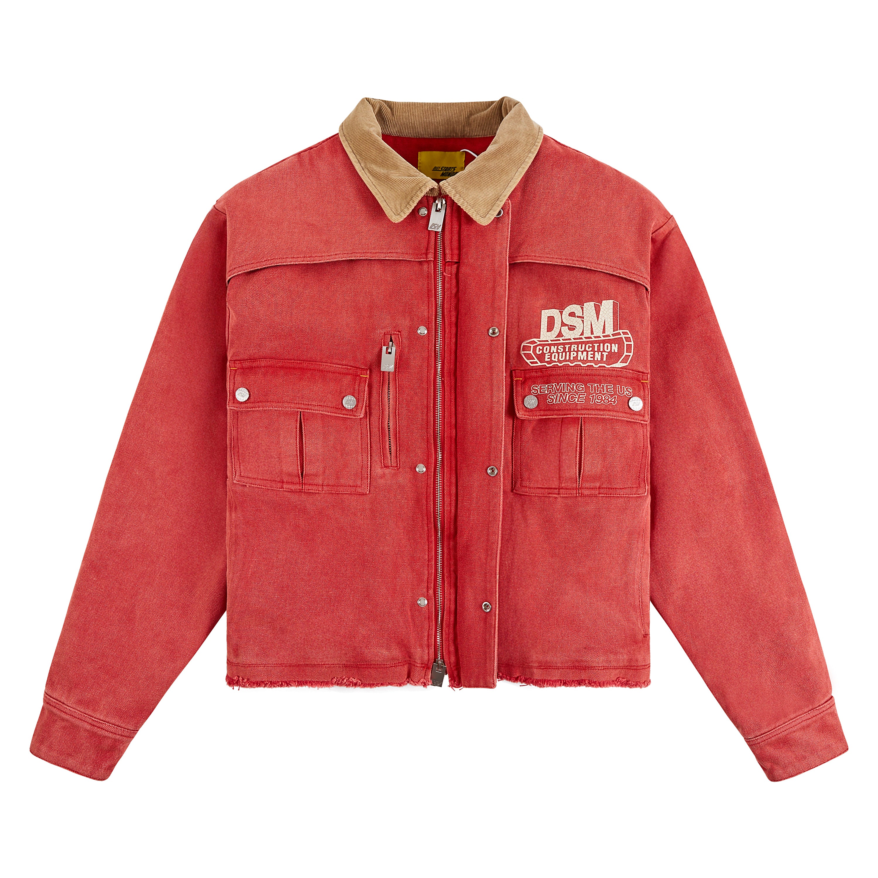 Hopkins Construction Jacket | Washed Red – Capsule NYC