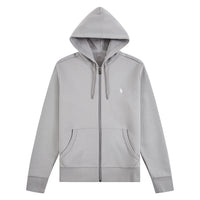 Double-Knit Full Zip Hoodie | Soft Grey