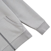 Double-Knit Full Zip Hoodie | Soft Grey