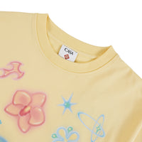 Airbrush Icons L/S Tee | Pale Yellow