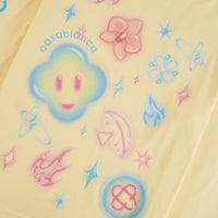 Airbrush Icons L/S Tee | Pale Yellow