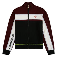 Stripe Merino Knit Track Jacket | Black