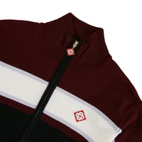 Stripe Merino Knit Track Jacket | Black