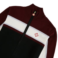 Stripe Merino Knit Track Jacket | Black