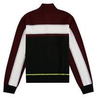 Stripe Merino Knit Track Jacket | Black