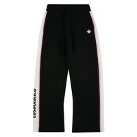 Stripe Merino Track Pant | Black