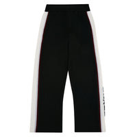 Stripe Merino Track Pant | Black