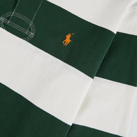Khaki-Collar Rugby Shirt | Grass Green/Trophy Cream