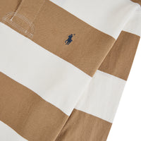 Khaki-Collar Rugby Shirt | Cafe Tan/Trophy Cream