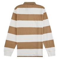 Khaki-Collar Rugby Shirt | Cafe Tan/Trophy Cream